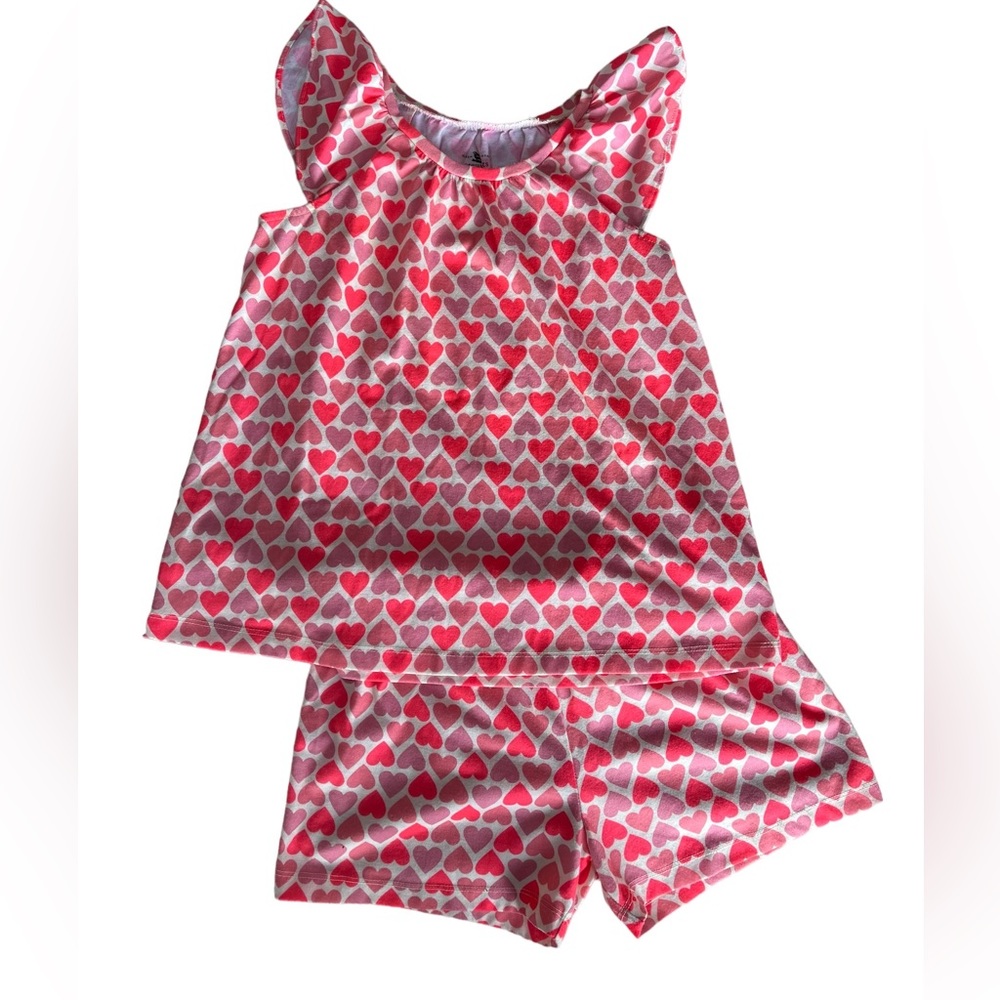 J crew size 8 summer heart pajamas EUC